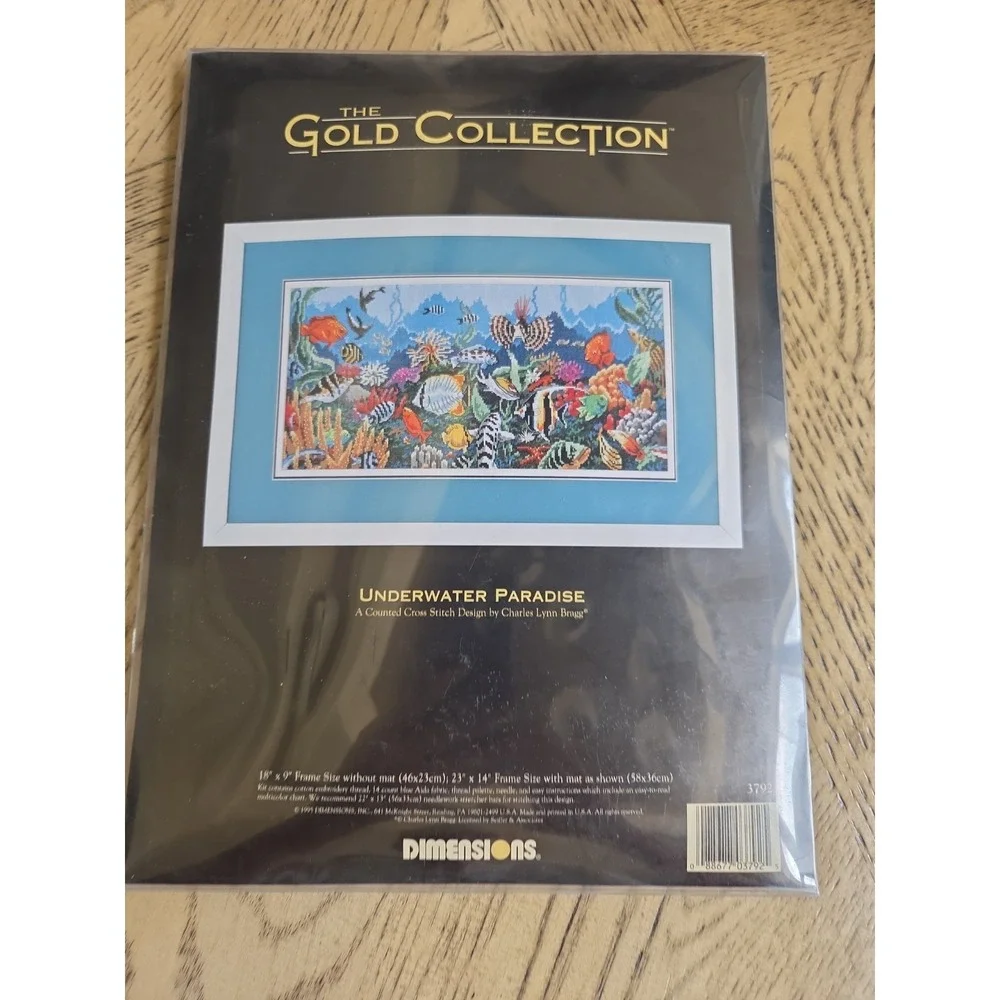 Dimensions Gold Collections UNDERWATER PARADISE #3792 Cross Stitch Vintage 1995